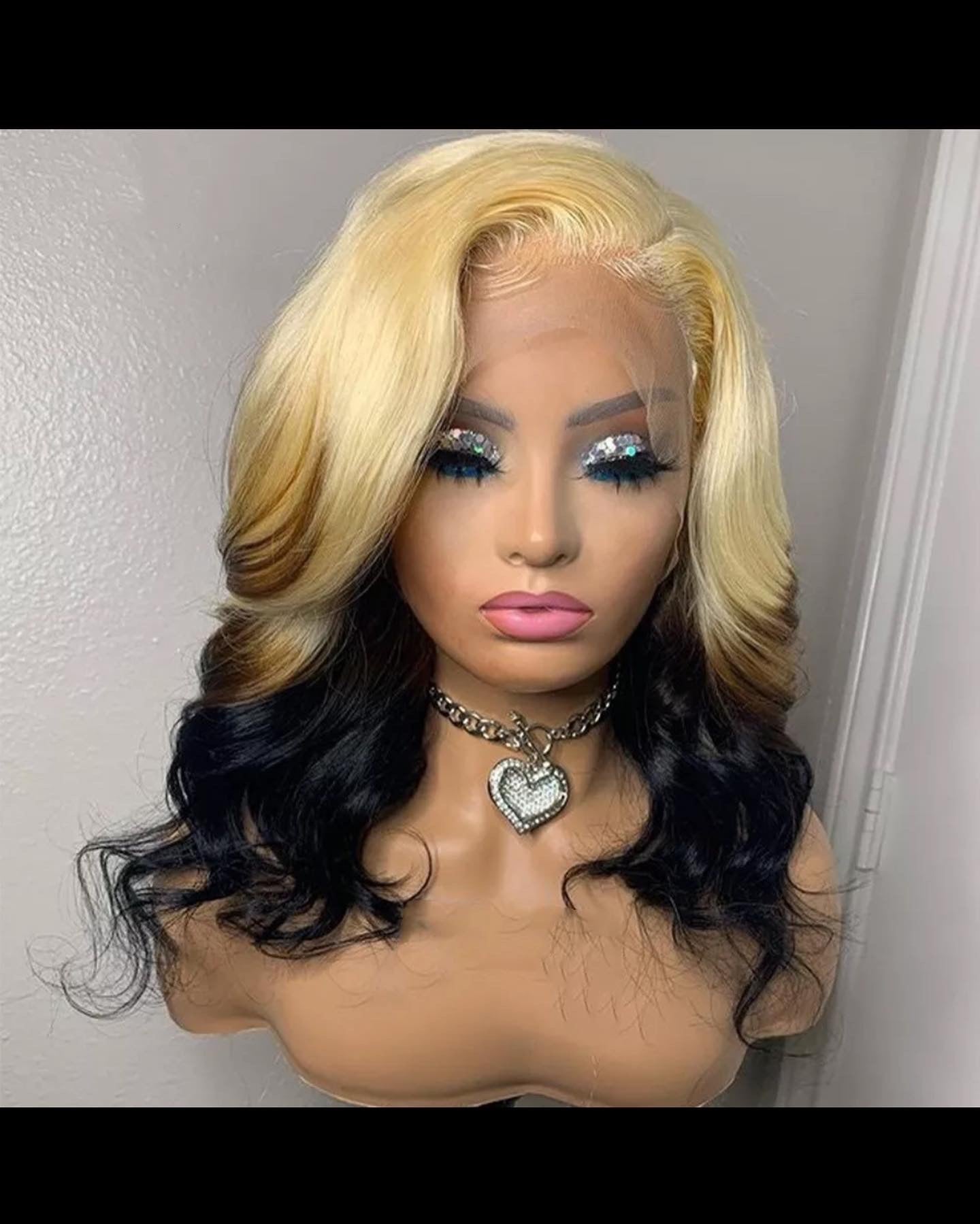Ombré Blonde/Black Loose Wave Wig