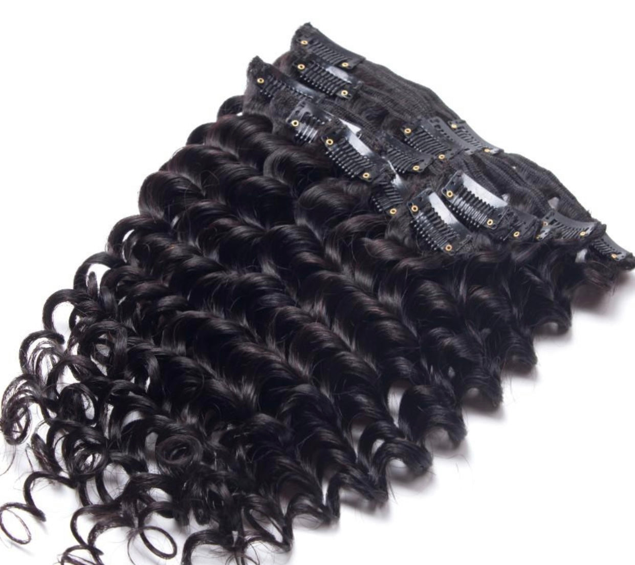 Mink Virgin Hair Clip Ins (Deep Wave)