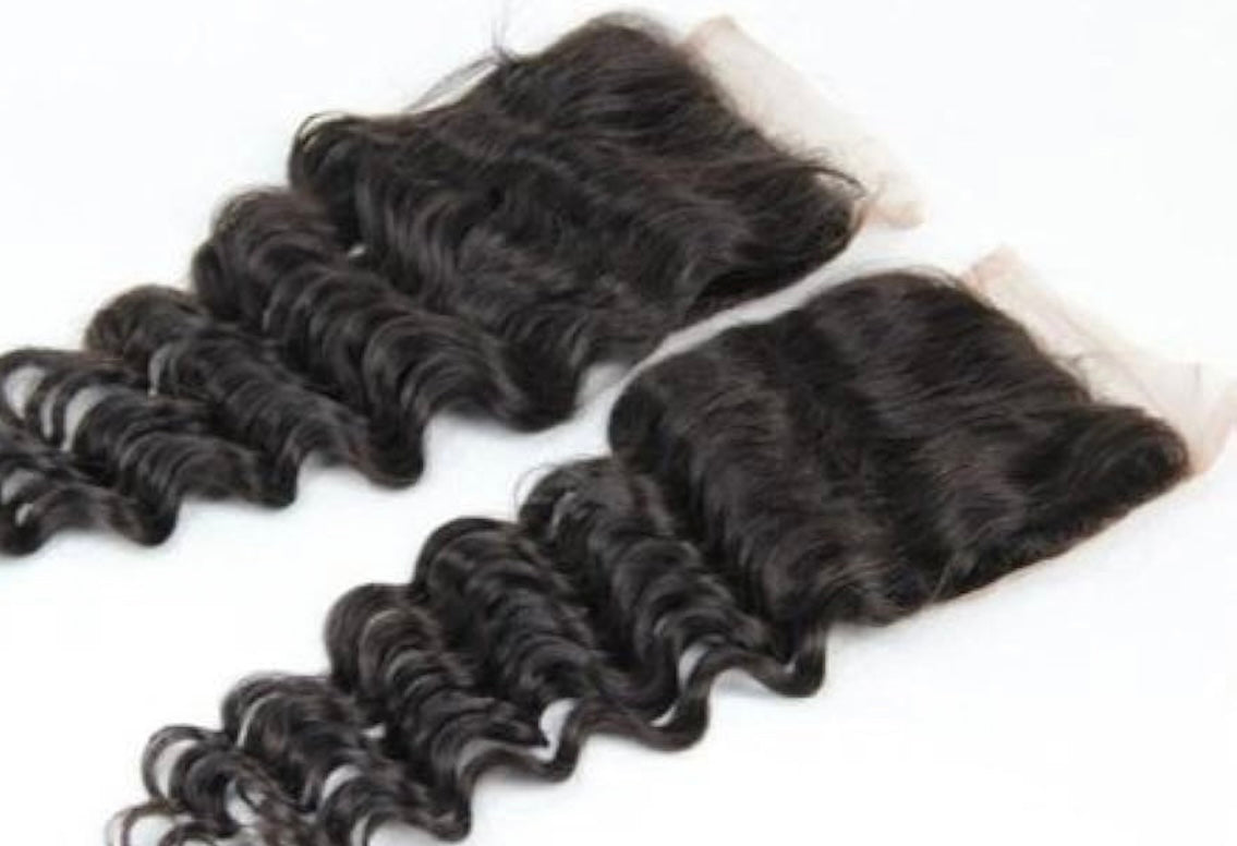 Mink Virgin 5X5 HD Human Hair Lace Closure (Deep Wave)